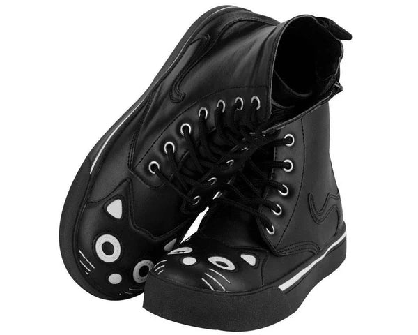 A6570L | Black Kitty Sneaker Boot | T.U.K (Vegan)