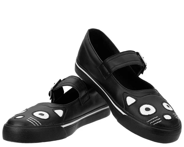 A9217L | Black Kitty VLK Mary Jane | T.U.K (Vegan)