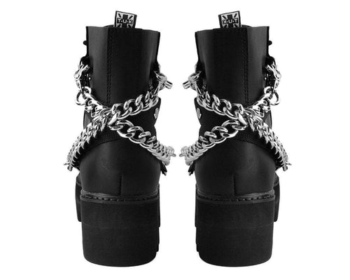 A9752 | Black 7-Eye Chain & Strap Dino Lug Boot | T.U.K (Vegan)