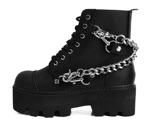 A9752 | Black 7-Eye Chain & Strap Dino Lug Boot | T.U.K (Vegan)