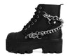 A9752 | Black 7-Eye Chain & Strap Dino Lug Boot | T.U.K (Vegan)
