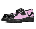 T2344 | Pink-Black Kitty Mary Jane | T.U.K (Leather)