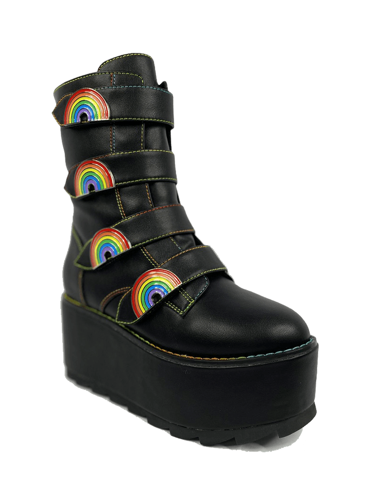 Rainbow black hotsell boots